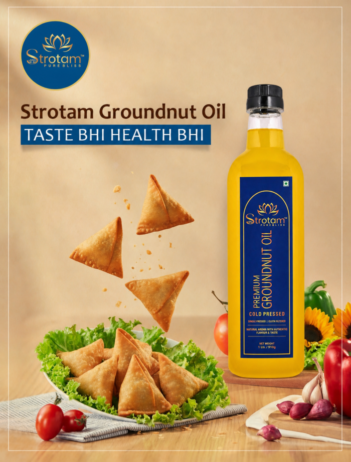 Strotam Cold-Pressed Groundnut Oil | Cooking Oil | Single Press | Cloth Filter | No Preservatives | Mungfali Tel - Image 7